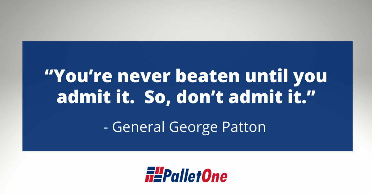 You're never beaten until you admit it. So, don't admit it.