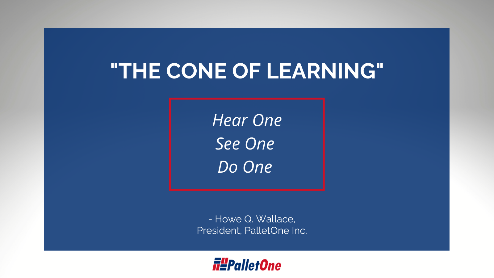 THE CONE OF LEARNING