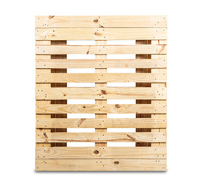 Top view of wooden CP pallet