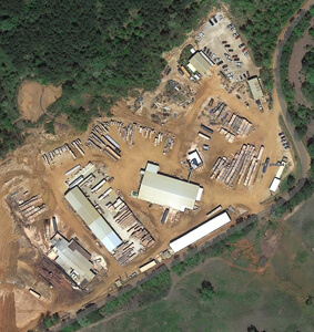 PalletOne Ariel View of Pallet Company in Gilmer Texas