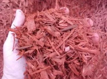 red playground mulch